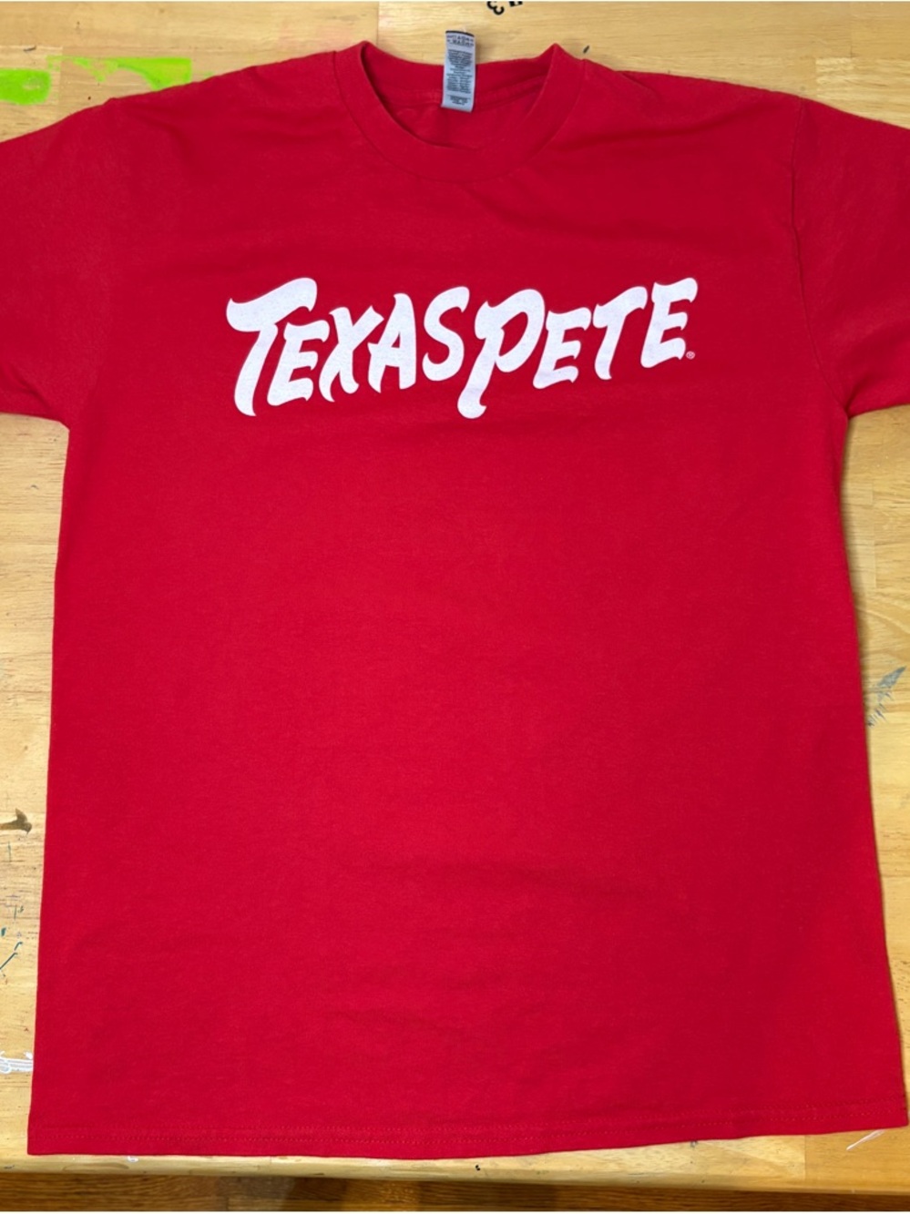 Gildan Red Graphic Crewneck Tee Texas Pete
